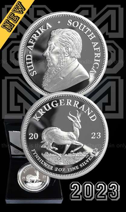 *#* BRAND NEW - NEW RELASE!!! - 2023 2oz Fine Silver Proof Krugerrand Issue *#*