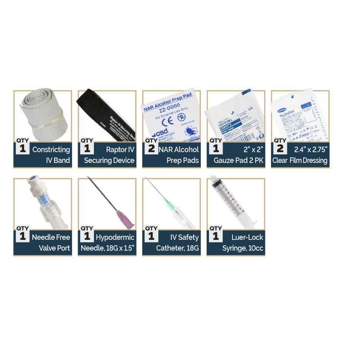 North American Rescue Needleless Saline Lock Kit