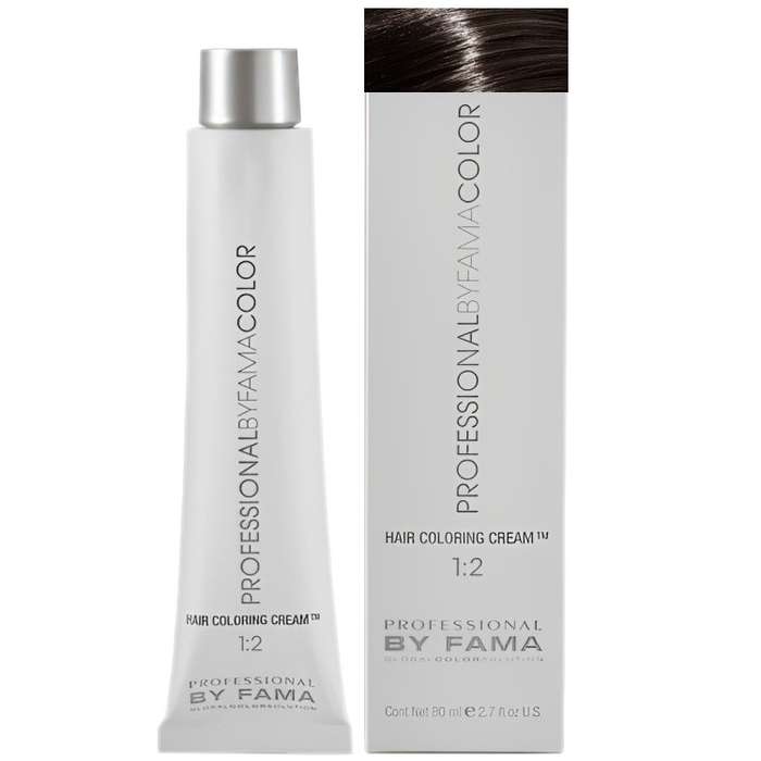 Fama Professional Permanent Hair Dye 80ml + 100ml 20vol developer - 5.1 LIGHT ASH CHESTNUT