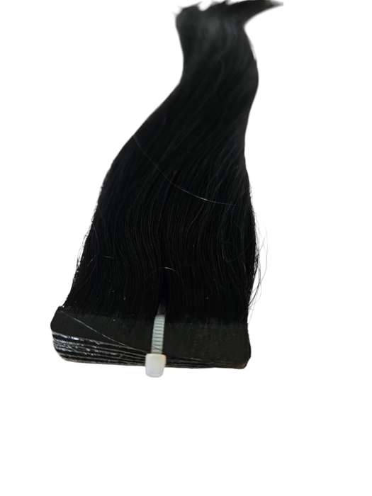 45cm 10pc Human Hair Colour 1 Jet Black Tape in Indian Remy Human Hair
