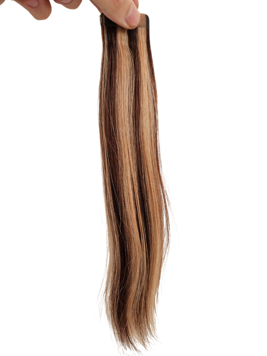 30cm *6-16 Chestnut blonde mix Tape in hair extensions 10pc European remy human hair