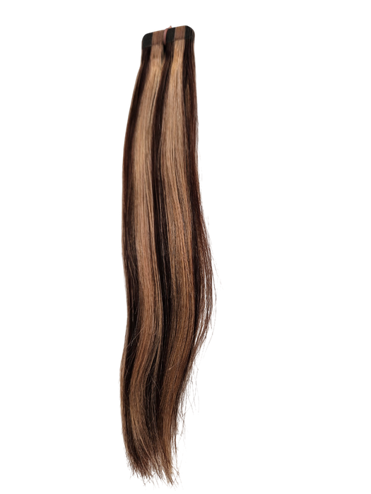30cm *6-16 Chestnut blonde mix Tape in hair extensions 10pc European remy human hair