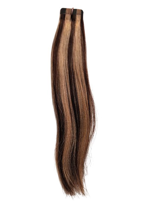 30cm *6-16 Chestnut blonde mix Tape in hair extensions 10pc European remy human hair