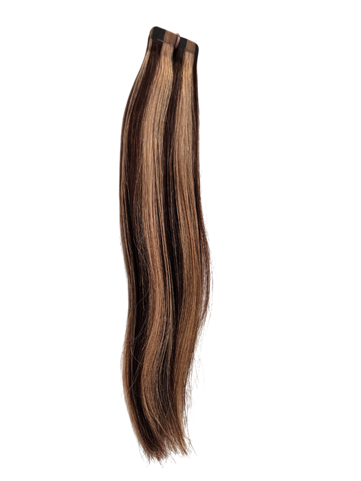 30cm *6-16 Chestnut blonde mix Tape in hair extensions 10pc European remy human hair