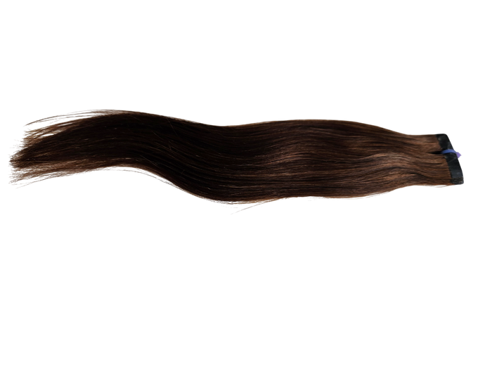 30cm *4.3 Golden Chocolate brown Tape in 10pc Indian remy human hair