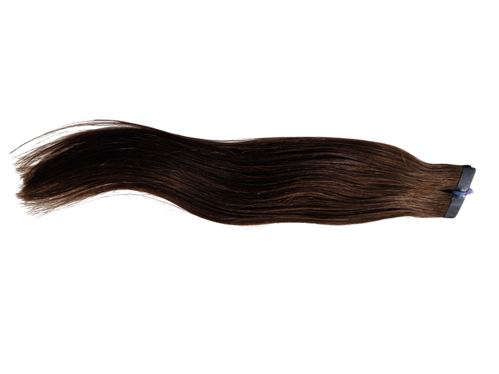 30cm *4.3 Golden Chocolate brown Tape in 10pc Indian remy human hair
