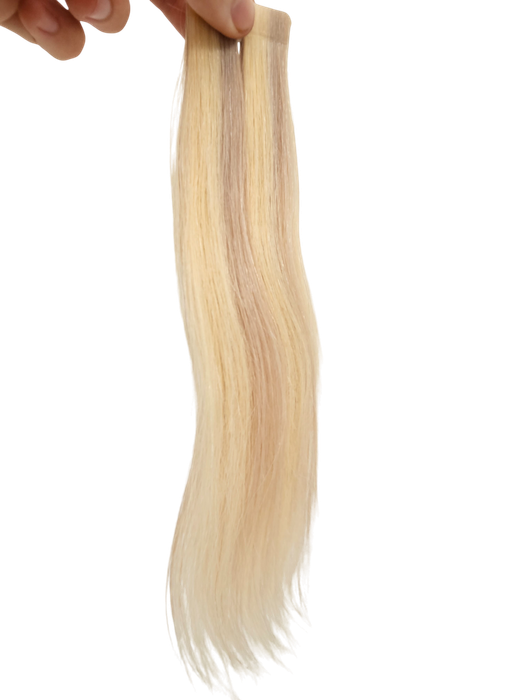 30cm *10A11 Platinum silver blonde mix Tape in hair extensions 10pc European remy human hair (code61
