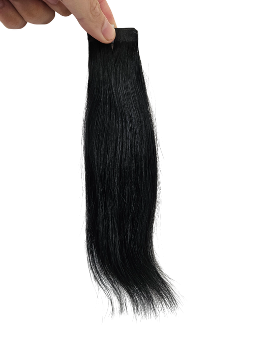 30cm *1 Jet black Tape in 10pc Indian remy human hair