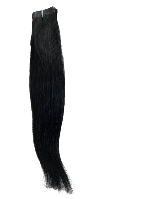 30cm *1 Jet black Tape in 10pc Indian remy human hair