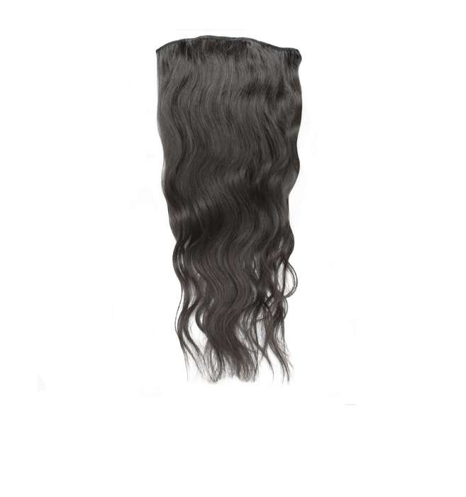 Wavy color 1B 35cm (14") XXL 7pc clip in - 100% Brazilian Remy Human Hair