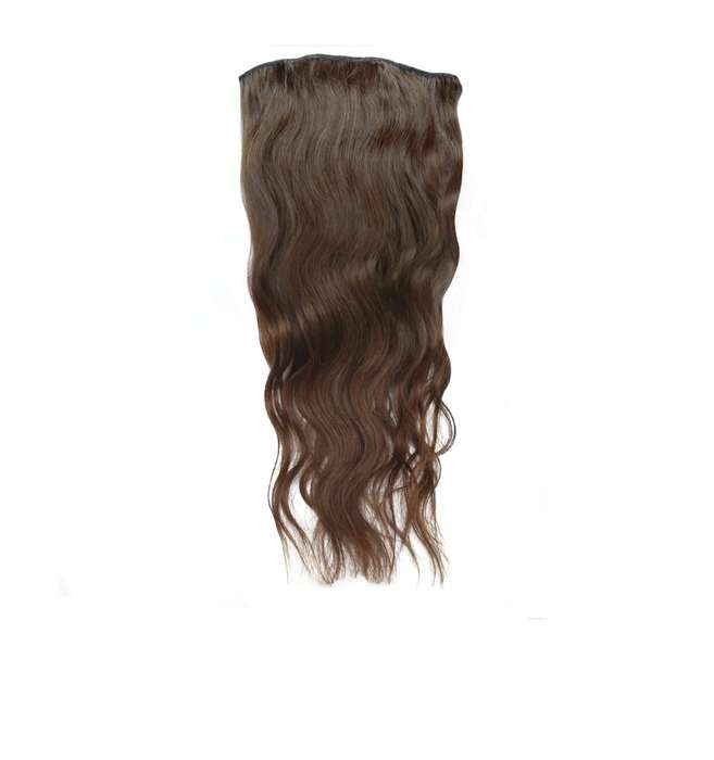 Wavy color 4 35cm (14") XXL 7pc clip in - 100% Brazilian remy human hair