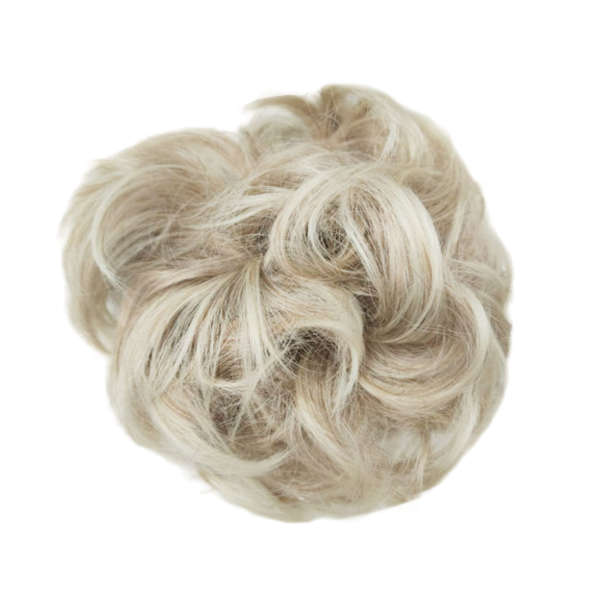 Messy Chignon Scrunchie Hair Bun Pony Updo For Women - 6T88 Latte Blonde Mix