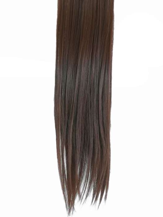 10 Piece Straight Long 55-60cm Full Head Clip-on Hair Extensions XXL - 4 Chocolate Brown Straight