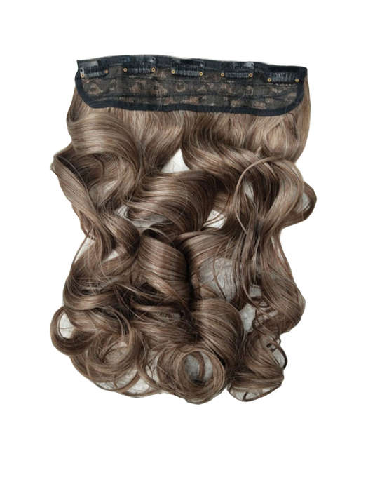 1 Piece Wavy 5 Clip Synthetic Hair Extension XXL 60cm - 9m88 Ashy Brown