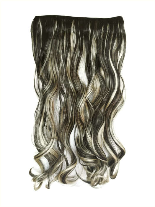 1 Piece Wavy 5 Clip Synthetic Hair Extension XXL 60cm - 4-88 Expresso Blonde Mix