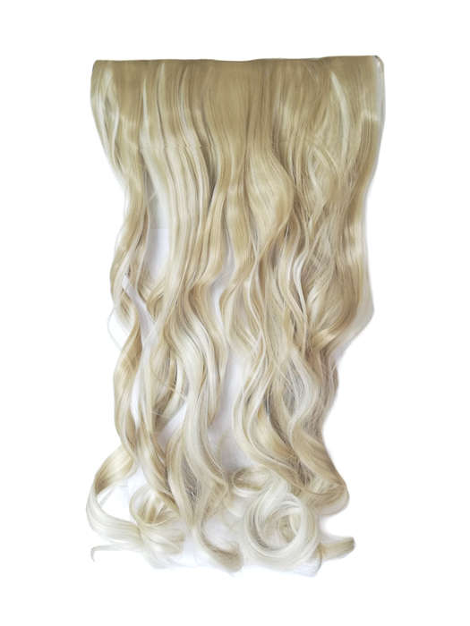 1 Piece Wavy 5 Clip Synthetic Hair Extension XXL 60cm - 16H60 Natural Blonde Mix