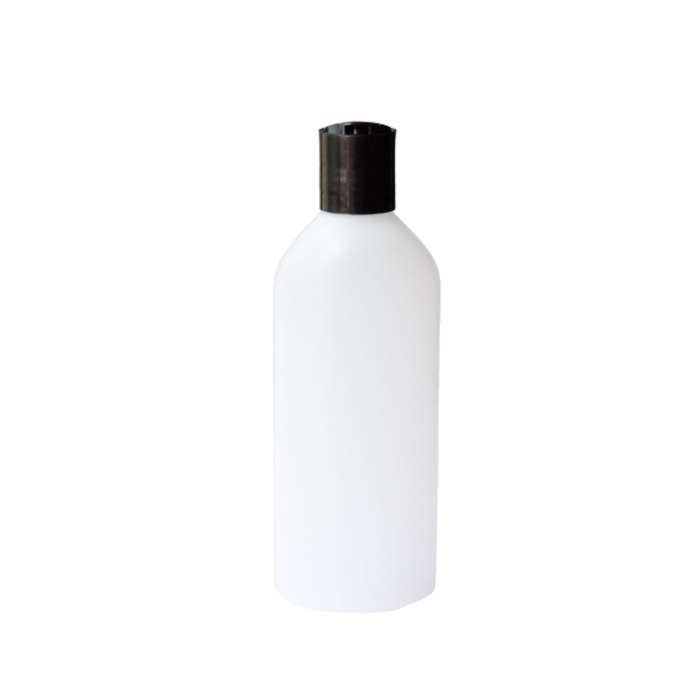 10pcs Oval Boston Bottle with Black Push Lid (Natural) - 200ml