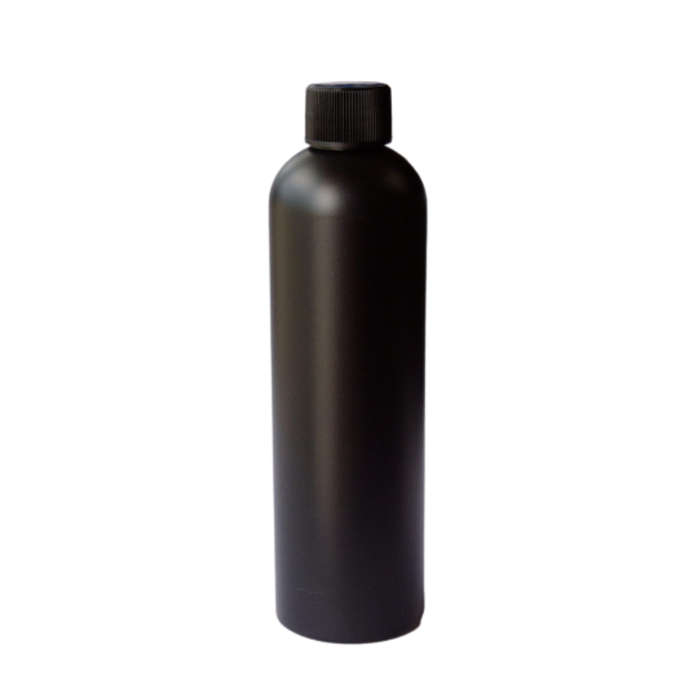 10pcs Boston Bottle with Lid (Black) - 250ml