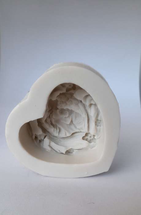 Rose Heart Mould - Natural