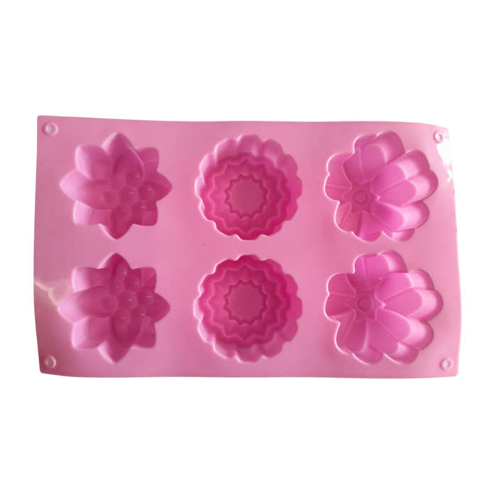 6 Cavity Flower Design Silicone Mould