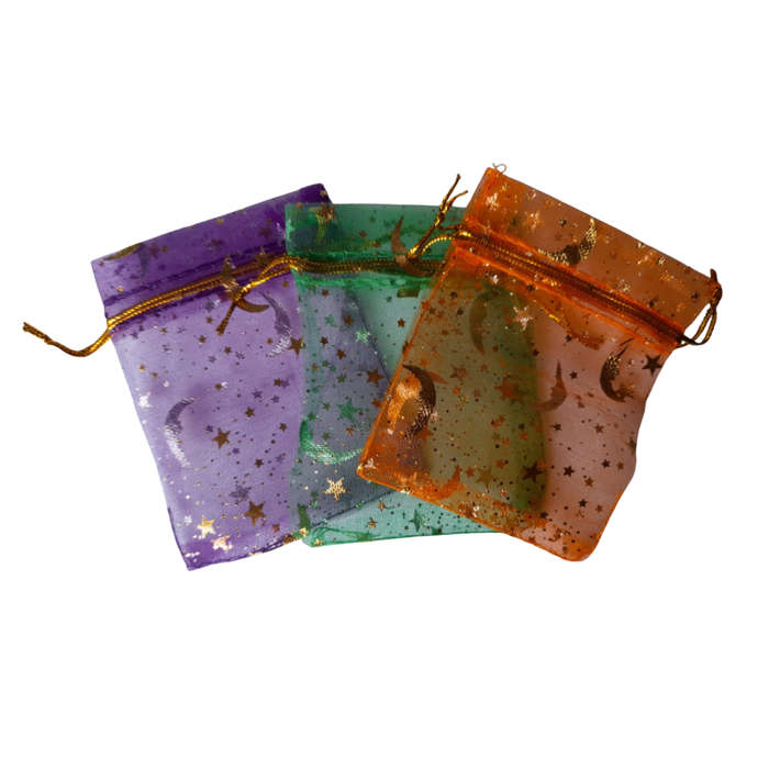 Multicoloured Organza Bags - 50pcs