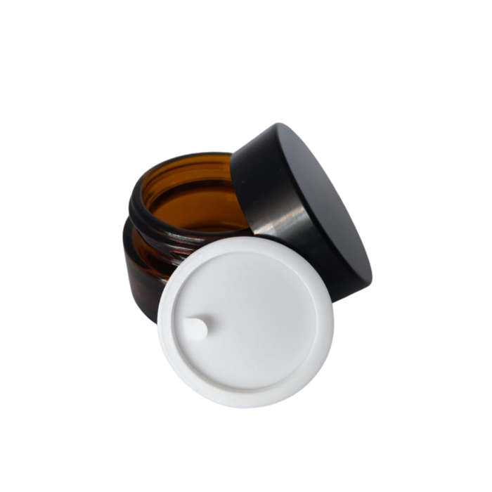 Amber Glass Jar (with Cap and Shive) - 20ml
