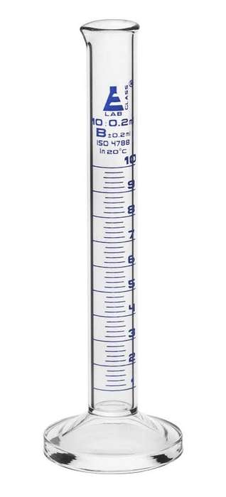 Glass Measuring Cylinder Spouted A Grade