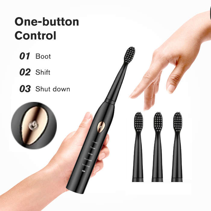 Rechargeable Ultrasonic Sonic Electric Toothbrush