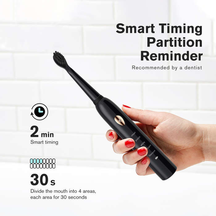 Rechargeable Ultrasonic Sonic Electric Toothbrush