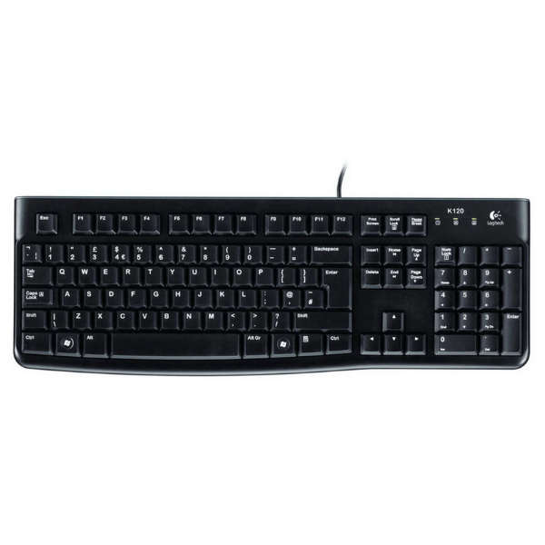 Logitech K120  FullSize Wired Keyboard (Black)