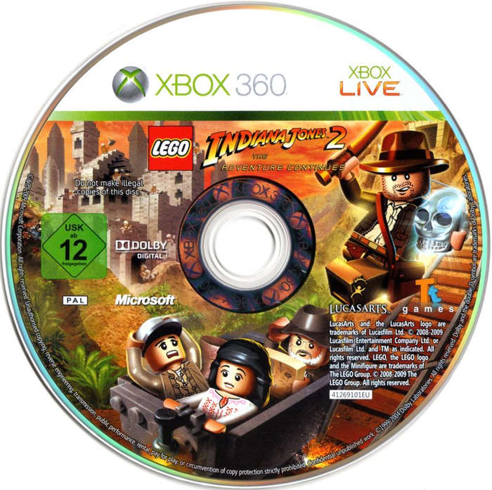 Indiana Jones 2 Disc and Manual (Disc Only) - XBOX 360