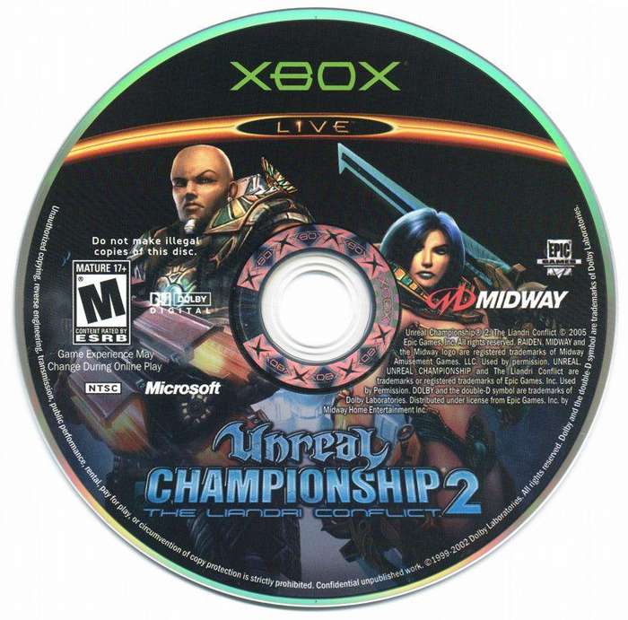 Unreal Championship 2 The Liandri Conflict (Disc Only) - Xbox OG