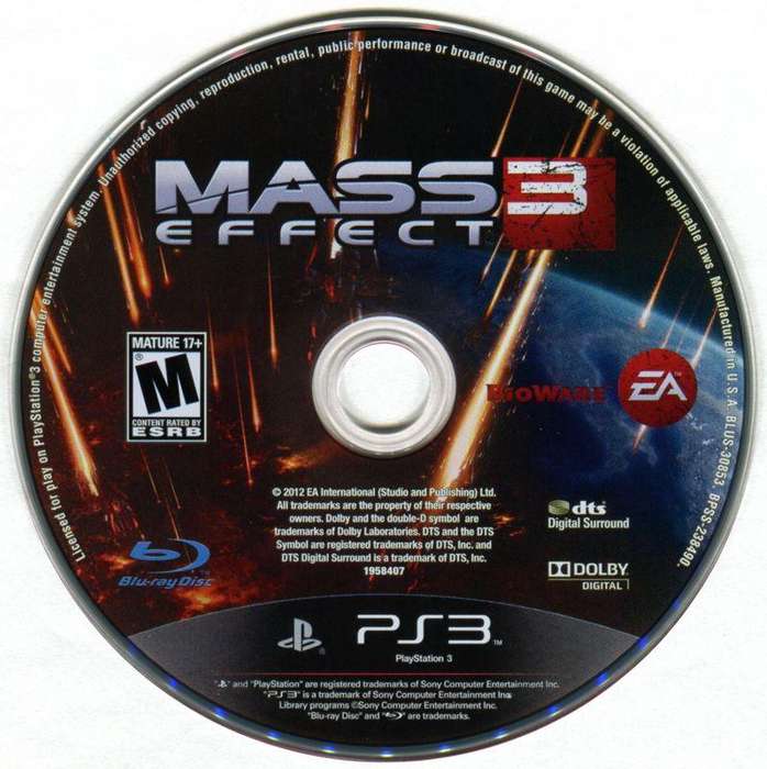 Mass Effect 3 (Disc Only) - PS3