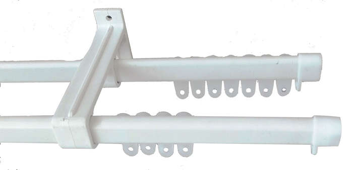 CURTAIN RAIL COMPLETE DOUBLE 2.0MT