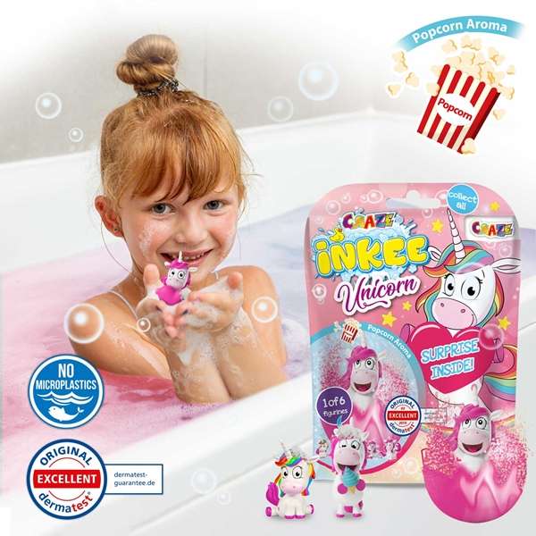 Craze Inkee Bathtime Toys Unicorn Display 8 Pieces