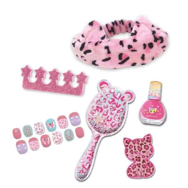 Hot Focus Leopard Creative Spa Kit Girls Deluxe Beauty Set