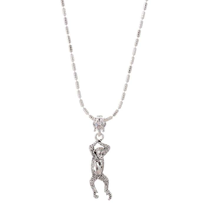 Equilibrium Wild at Heart Orangutan Silver Plated Necklace