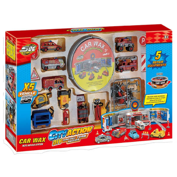 Car Wax Service Station Playset - Fire