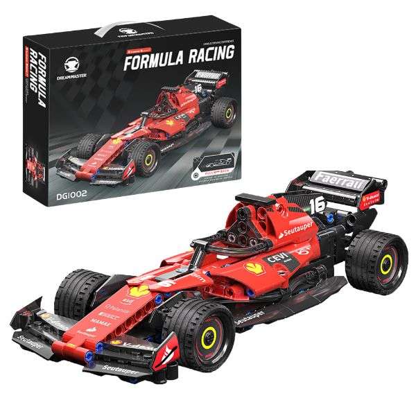 Formula Racing Car Building Blocks Red