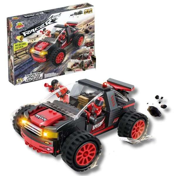 Sports Racing Building Blocks 247pc Black/Red