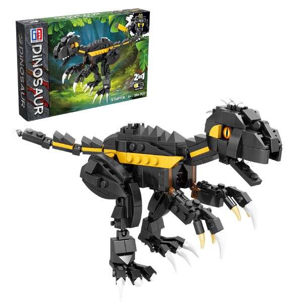 Dinosaur Building Blocks Raptor 286pcs 2-in-1