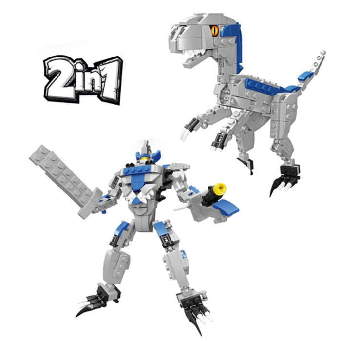 Dinosaur Building Blocks Velociraptor 231pcs 2-in-1