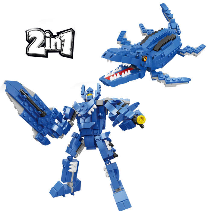 Dinosaur Building Blocks Mosasaurus 319pcs 2-in-1