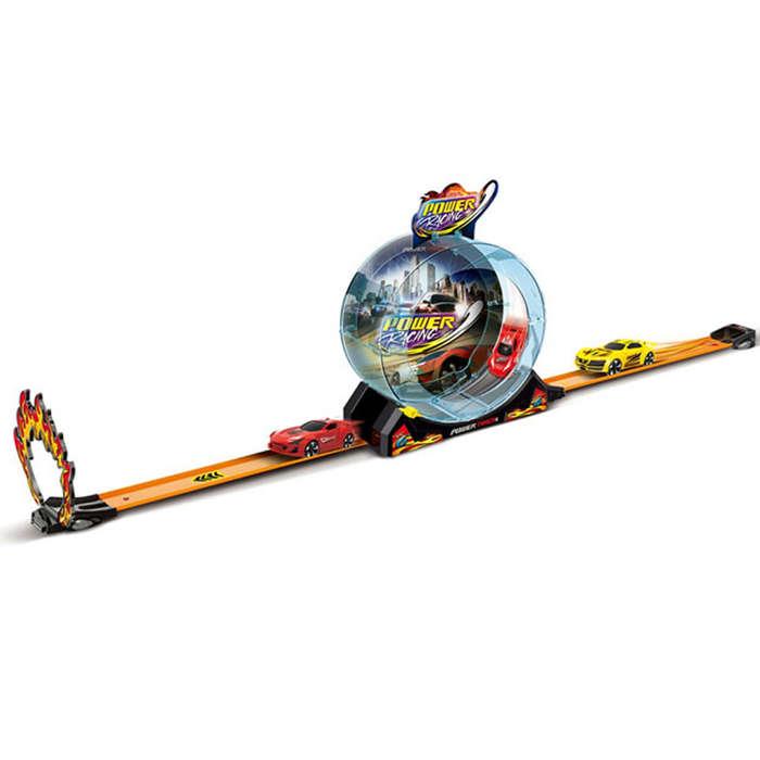 Speed Track Power Racing Stunt Track with 360° Loop & Cars - 14 Pieces