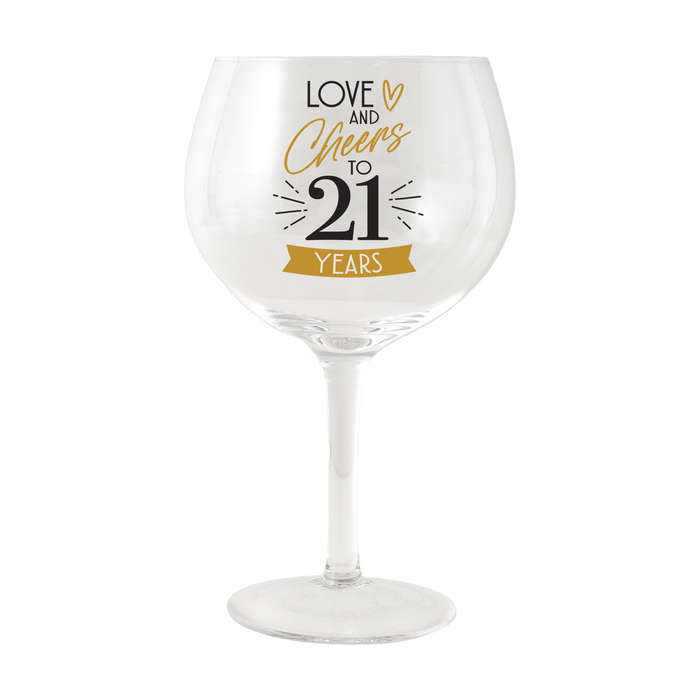Splosh 21st Balloon Glass