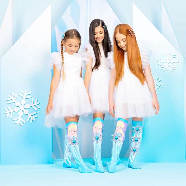 Disney Frozen Elsa Knitted Knee-High Socks, 3D Tutu, Ages 6-99