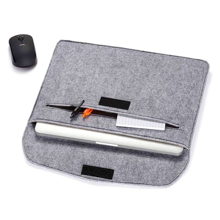 Killer Deals MacBook suede & felt protective laptop sleeve - Light grey (15 inch)