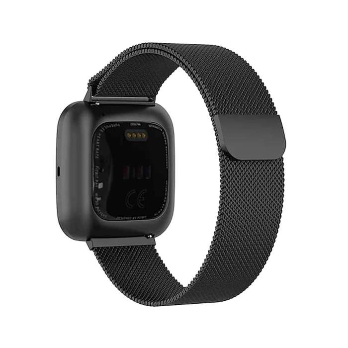 Killer Deals Stainless Steel Milanese Loop Strap for Fitbit Charge 2 M/L -Black