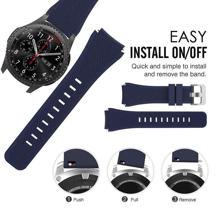 Killer Deals Silicone Strap For Samsung Gear S3 Frontier, Amazfit Stratos 2/2S Pace (S/M) - White
