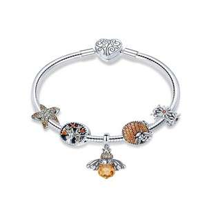Silver Queen Bee Charm Bracelet